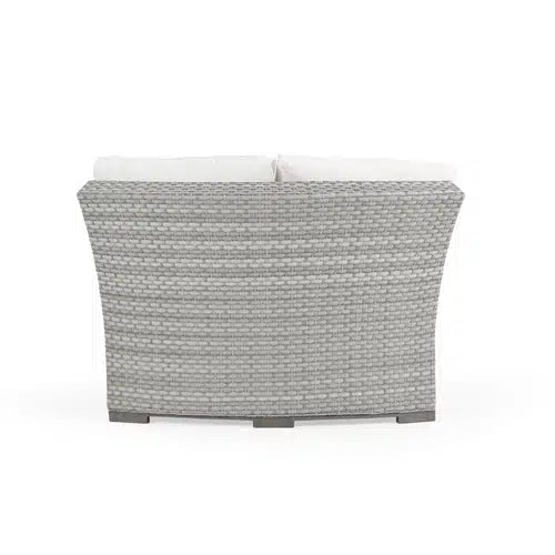 Get Away Outdoor Wicker 45&deg; Wedge Chair in Pebblestone Model 641845WPST
