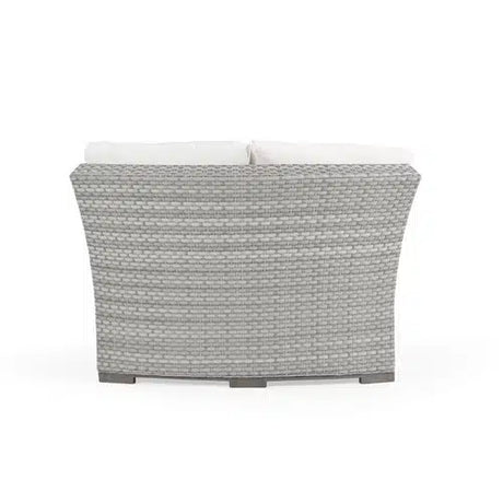 Get Away Outdoor Wicker 45&deg; Wedge Chair in Pebblestone Model 641845WPST