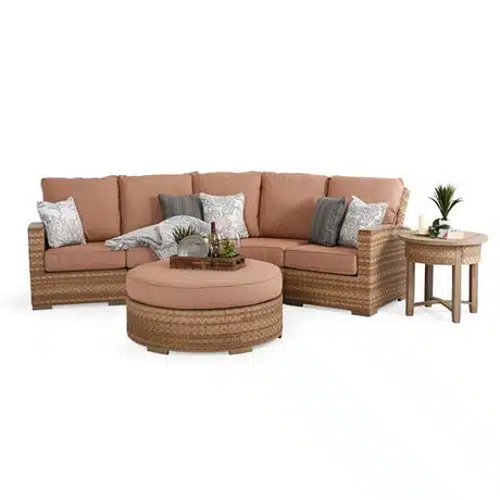 Get Away Outdoor Wicker 45&deg; Wedge Chair in Sandstone Model 641845WSST