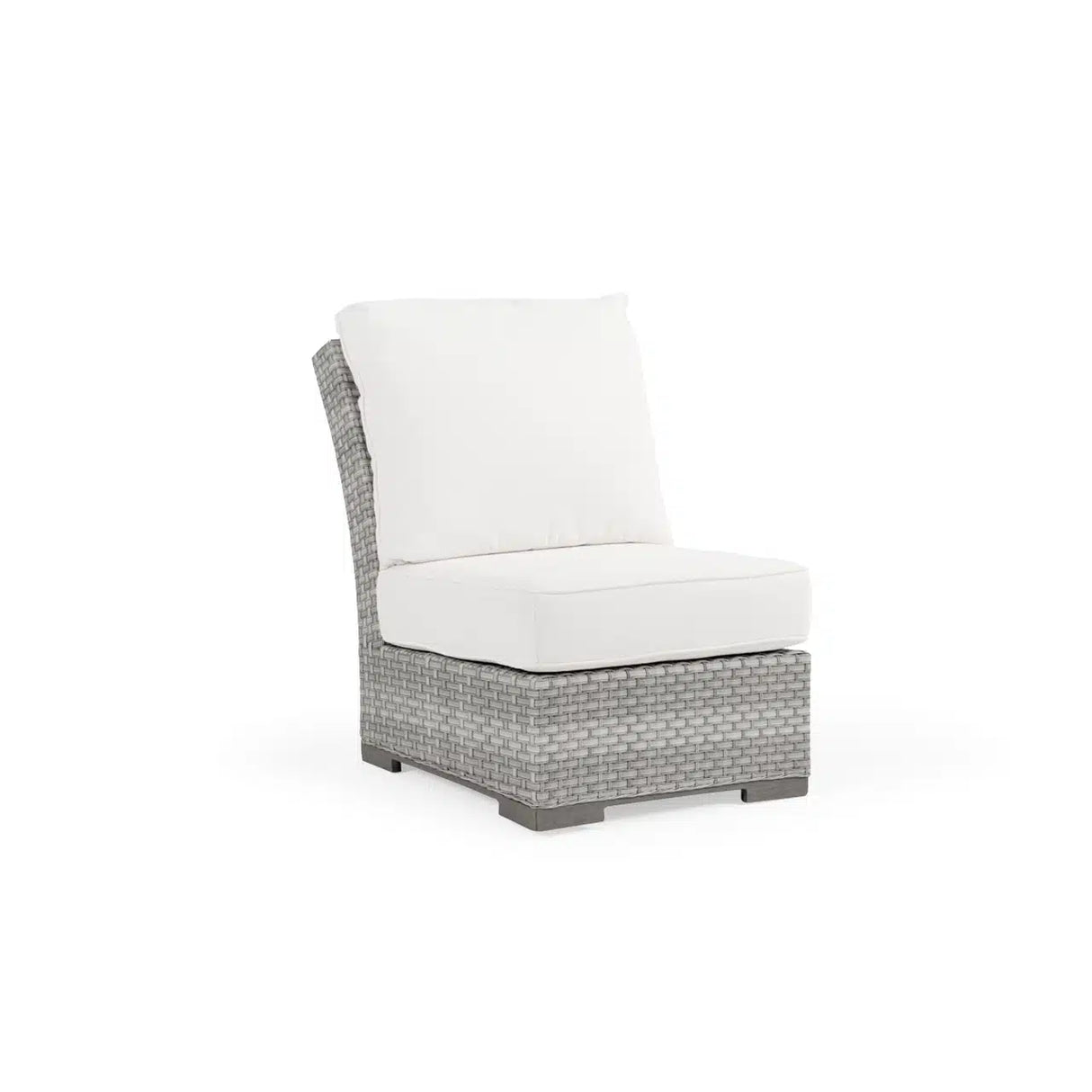 Get Away Outdoor Wicker Armless Chair in Pebblestone Model 641801APST