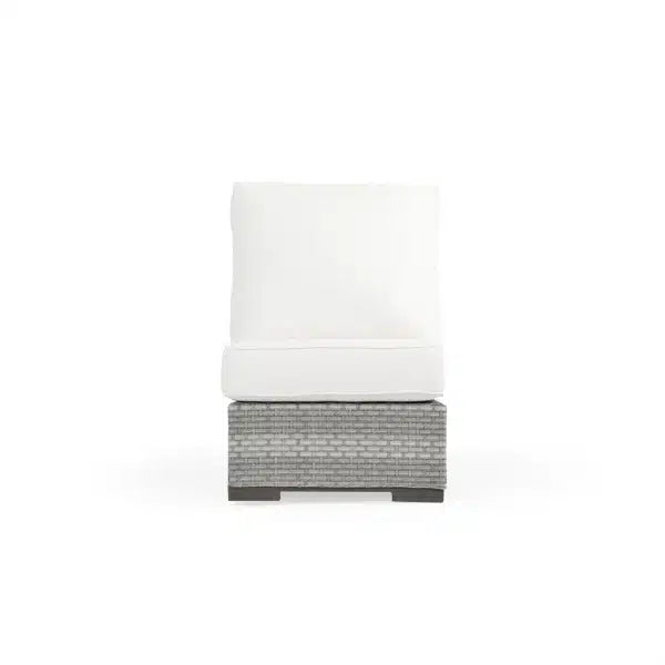 Get Away Outdoor Wicker Armless Chair in Pebblestone Model 641801APST