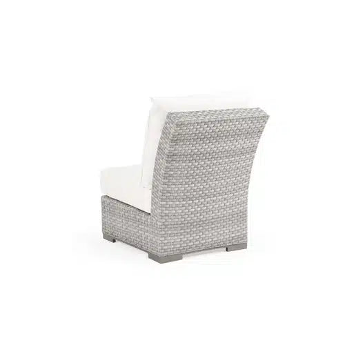 Get Away Outdoor Wicker Armless Chair in Pebblestone Model 641801APST