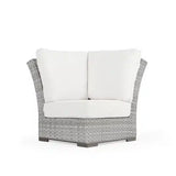 Get Away Outdoor Wicker Corner Chair in Pebblestone Model 641890CPST