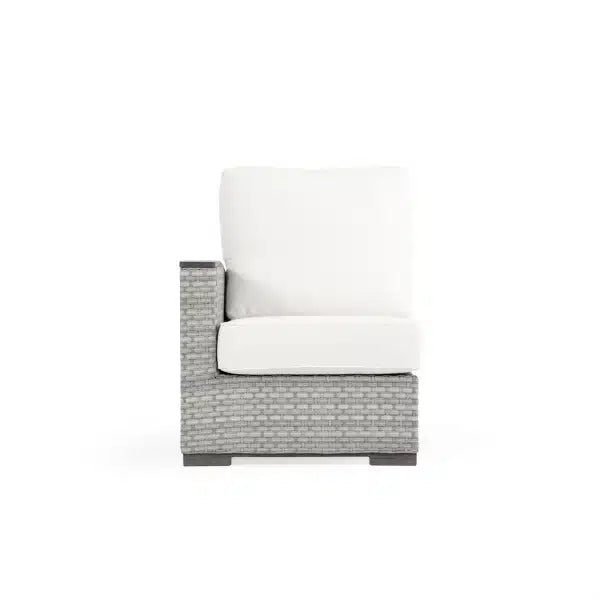 Get Away Outdoor Wicker Left Facing (LF) Arm Reclining Chair in Pebblestone Model 641801LPST