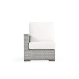 Get Away Outdoor Wicker Left Facing (LF) Arm Reclining Chair in Pebblestone Model 641801LPST