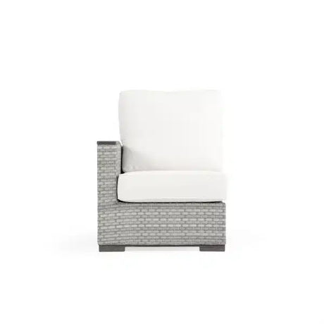 Get Away Outdoor Wicker Left Facing (LF) Arm Reclining Chair in Pebblestone Model 641801LPST