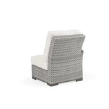 Get Away Outdoor Wicker Left Facing (LF) Arm Reclining Chair in Pebblestone Model 641801LPST
