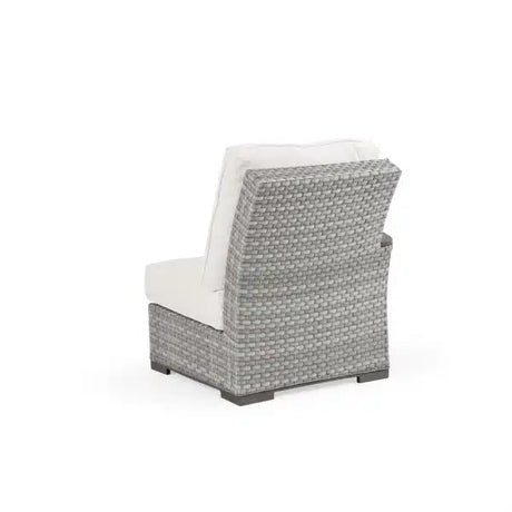 Get Away Outdoor Wicker Left Facing (LF) Arm Reclining Chair in Pebblestone Model 641801LPST