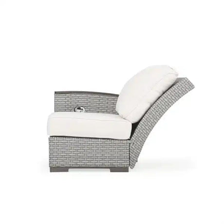 Get Away Outdoor Wicker Left Facing (LF) Arm Reclining Chair in Pebblestone Model 641892LPSTVWN