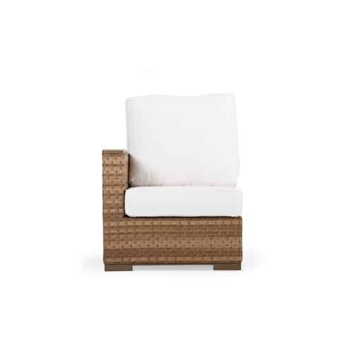 Get Away Outdoor Wicker Left Facing (LF) Arm Reclining Chair in Sandstone Model 641801LSST