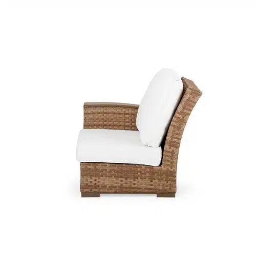 Get Away Outdoor Wicker Left Facing (LF) Arm Reclining Chair in Sandstone Model 641801LSST