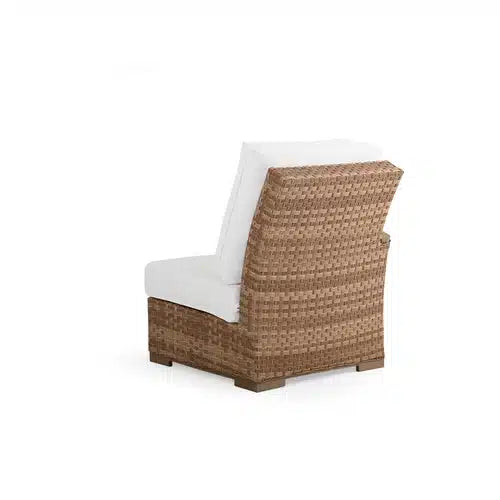 Get Away Outdoor Wicker Left Facing (LF) Arm Reclining Chair in Sandstone Model 641801LSST