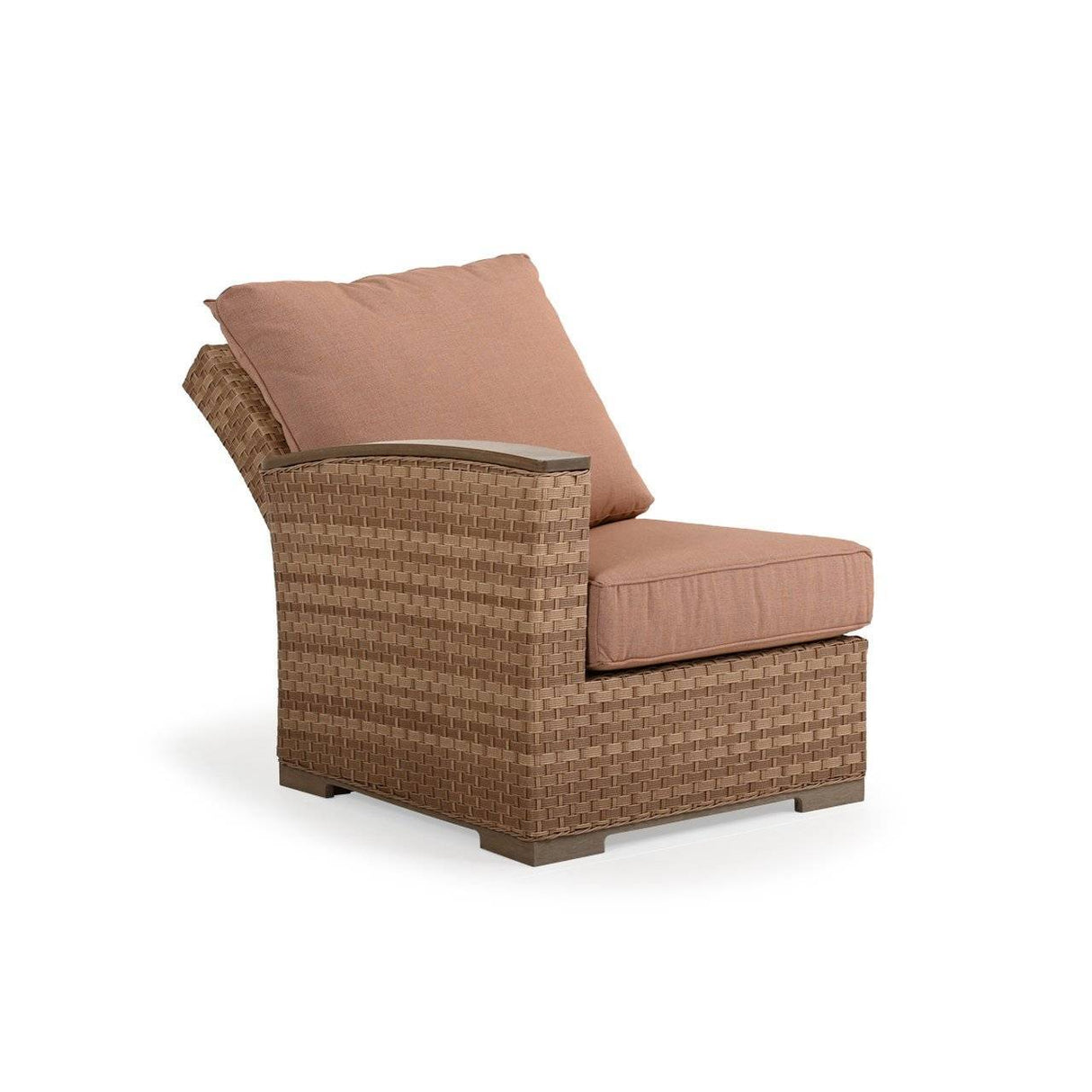Get Away Outdoor Wicker Left Facing (LF) Arm Reclining Chair in Sandstone Model 641892LSSTWTK