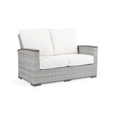Get Away Outdoor Wicker Loveseat in Pebblestone Model 641802PST
