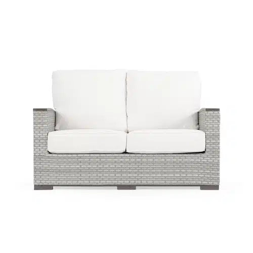 Get Away Outdoor Wicker Loveseat in Pebblestone Model 641802PST