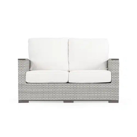 Get Away Outdoor Wicker Loveseat in Pebblestone Model 641802PST