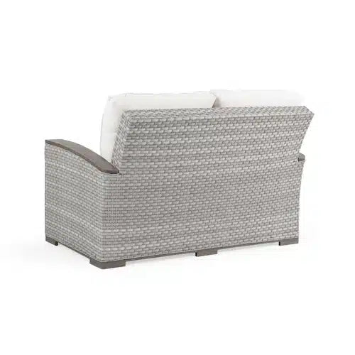 Get Away Outdoor Wicker Loveseat in Pebblestone Model 641802PST