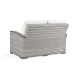 Get Away Outdoor Wicker Loveseat in Pebblestone Model 641802PST