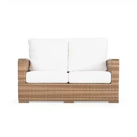 Get Away Outdoor Wicker Loveseat in Sandstone Model 641802SSTWTK
