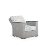 Get Away Outdoor Wicker Reclining Back Club Chair in Pebblestone Model 641892PSTVWN