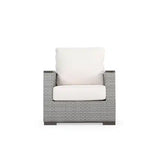 Get Away Outdoor Wicker Reclining Back Club Chair in Pebblestone Model 641892PSTVWN