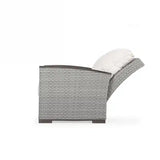 Get Away Outdoor Wicker Reclining Back Club Chair in Pebblestone Model 641892PSTVWN