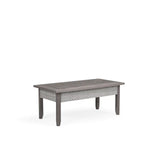 Get Away Outdoor Wicker Rectangle Cocktail Table in Pebblestone Model 641829PST