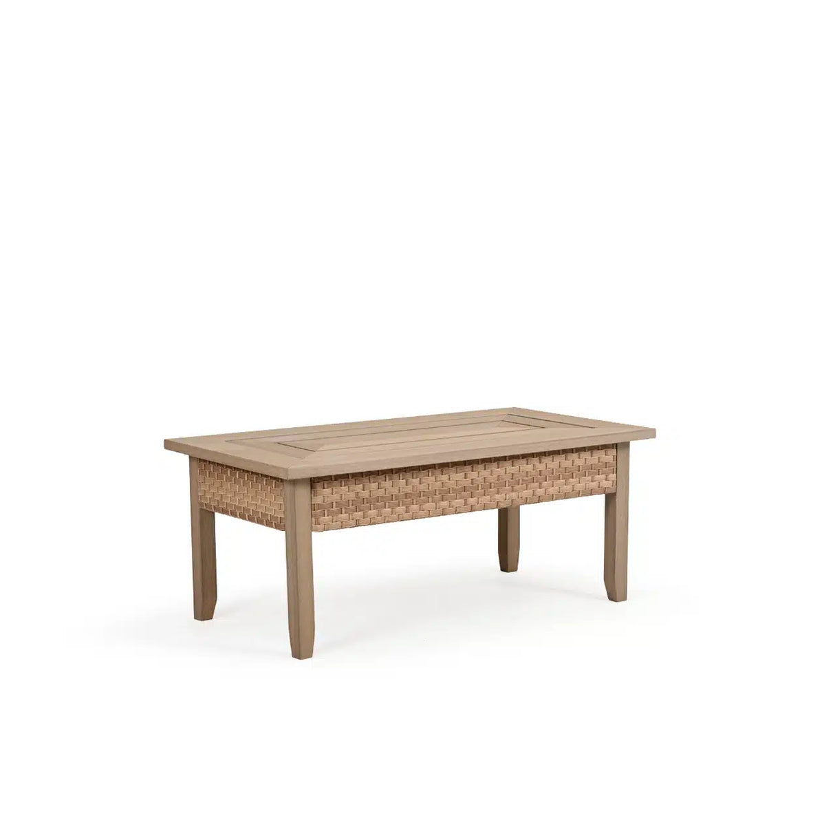 Get Away Outdoor Wicker Rectangle Cocktail Table in Sandstone Model 641829SSTWTK