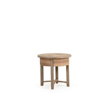 Get Away Outdoor Wicker Round End Table in Sandstone Model 641820SSTWTK
