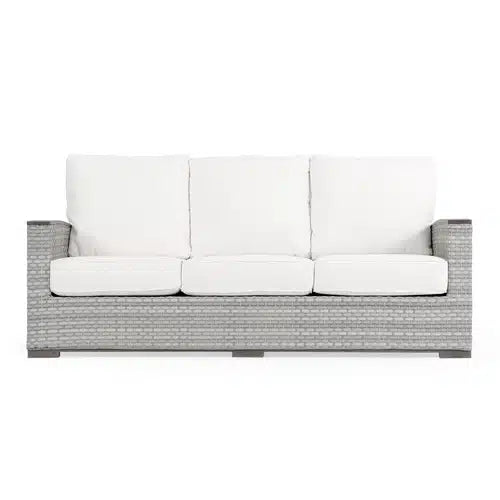 Get Away Outdoor Wicker Sofa in Pebblestone Model 641803PST
