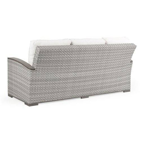 Get Away Outdoor Wicker Sofa in Pebblestone Model 641803PST
