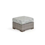 Get Away Outdoor Wicker Square Ottoman in Pebblestone Model 641808PSTVWN