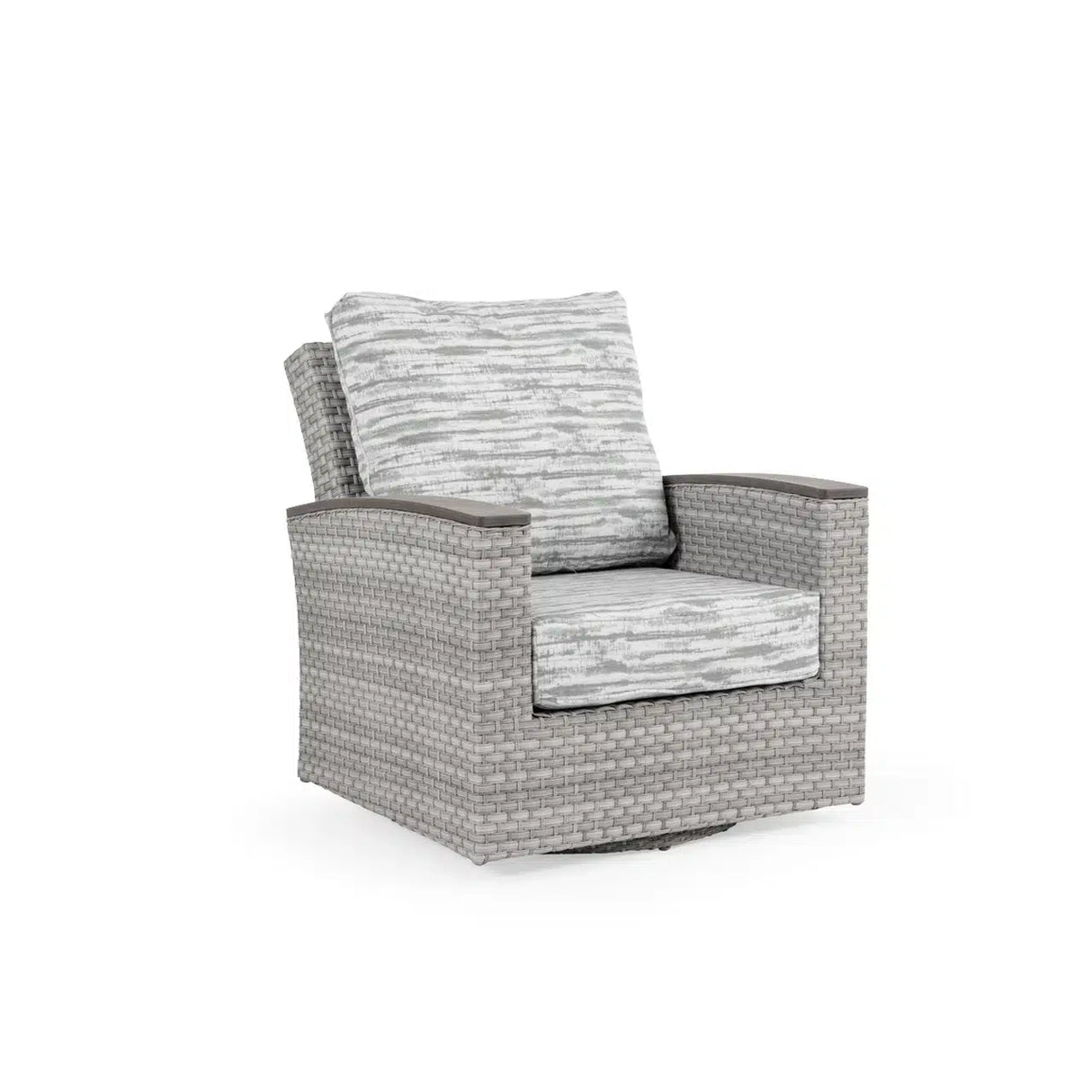 Get Away Outdoor Wicker Swivel Glider in Pebblestone Model 641807PST