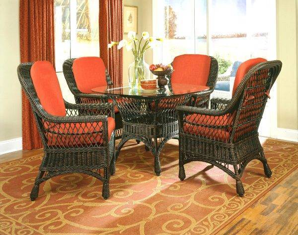 Bass Harbor Rattan Coffee Set of 3 Nested Tables B-08 by Designer Wicker Tribor