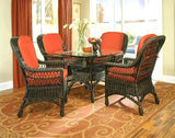 Bass Harbor Rattan Living Room Coffee Single Glider Chair B-76 by Designer Wicker Tribor