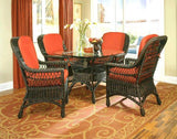 Harbor Front Dining Room Dining Table w/Glass HF-24 by Designer Wicker