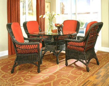 Harbor Front Dining Room Dining Table w/Glass HF-24 by Designer Wicker