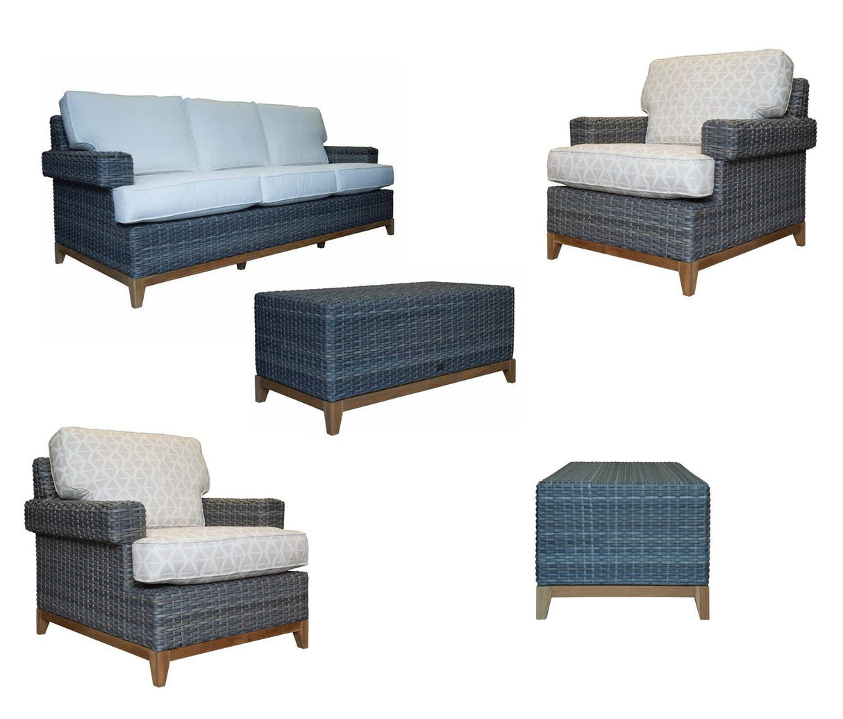 Havana Outdoor Patio Wicker End Table Model LT9840 By Beachcraft