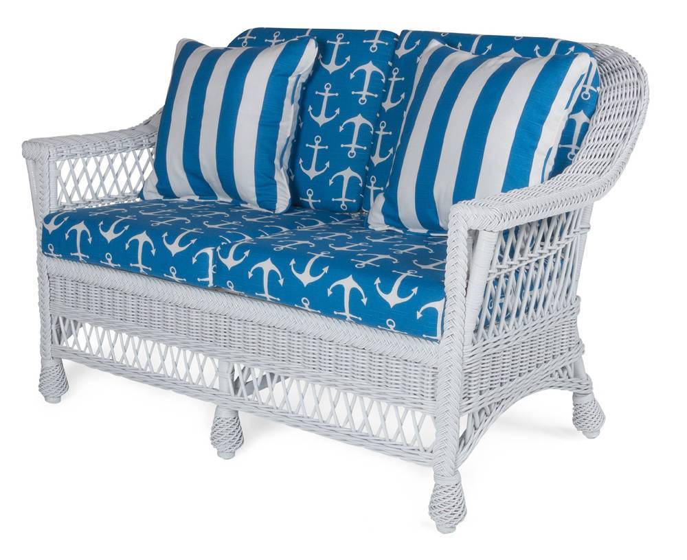 Harbor Front Rattan Loveseat Model HF-02 by Designer Wicker