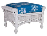 Harbor Front Rattan Standard Ottoman Model HF-10 by Designer Wicker