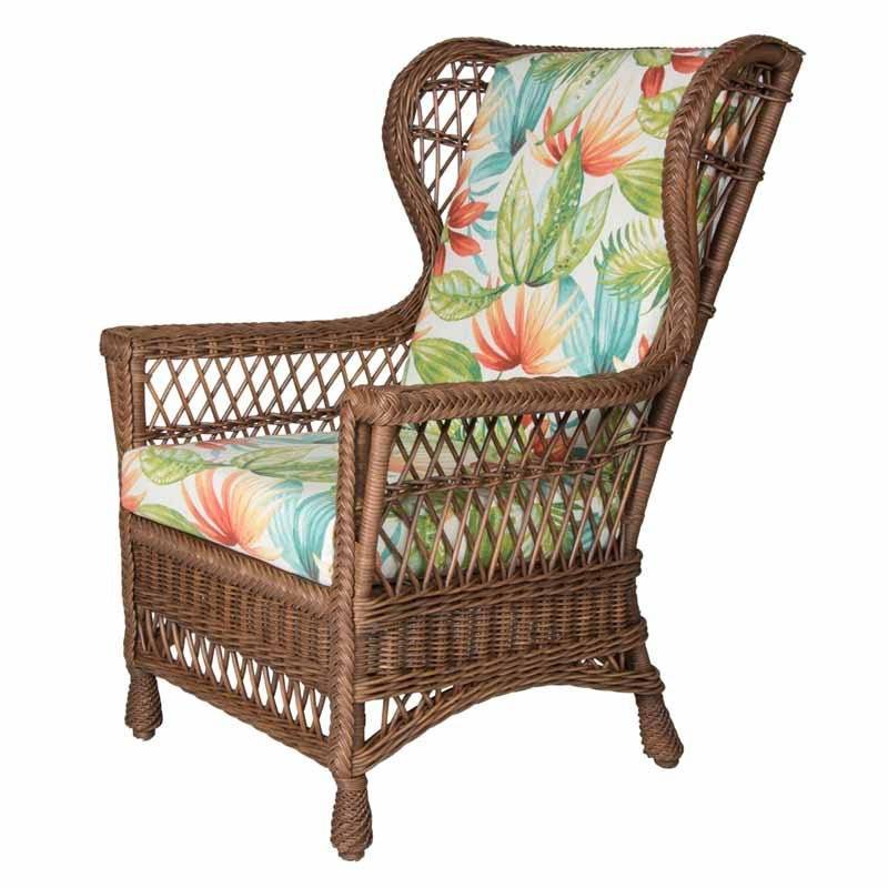 Harbor Front Rattan Wing Chair Model HF-07 by Designer Wicker