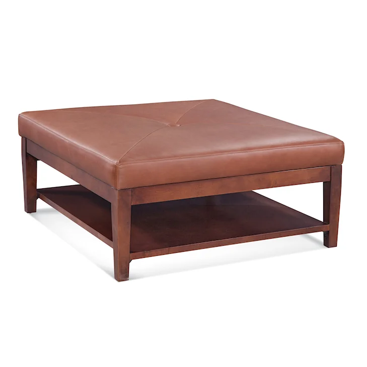 Hammond Square Cocktail Ottoman in Leather by Braxton Culler Made in the USA Model 1019-L09