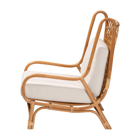 Selina Bohemian Light Honey Rattan Accent Chair by Wicker Fair