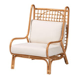 Selina Bohemian Light Honey Rattan Accent Chair by Wicker Fair