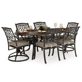 High Point Outdoor Cast Aluminum 42" X 76" Oval Dining Table Model 72174276DTABK