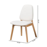 Hudson Boucle Upholstered Dining Chair Set of 2 by Wicker Fair