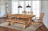 Hues Solid Rubberwood Extension Dining Table to 84 Inches Model 1062-E76 Made in the USA by Braxton Culler