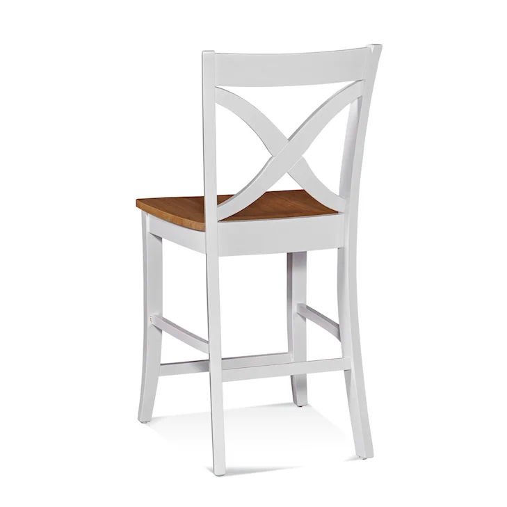 Hues Custom Finish Counter Stool with Wood Seat by Braxton Culler Made in the USA Model 1064-012WS