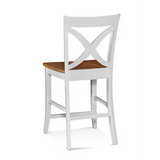 Hues Custom Finish Counter Stool with Wood Seat by Braxton Culler Made in the USA Model 1064-012WS