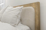 Heartford Queen Upholstered Solidwood Headboard Model FL-B26640-UPH-WNAT By Seawinds Trading